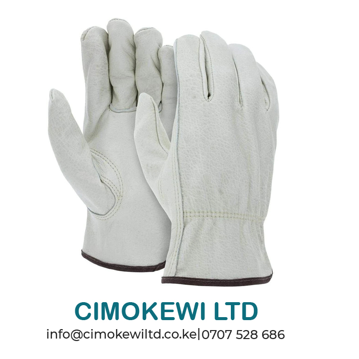Grey-Leather Gloves
